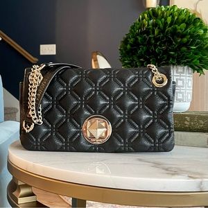 Kate Spade Leather Quilted Handbag with chain straps - VERY GOOD CONDITION